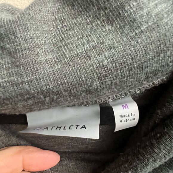 Athleta Women Pullover Hooded Sweatshirt Size Small Olive Green - Picture 3 of 4